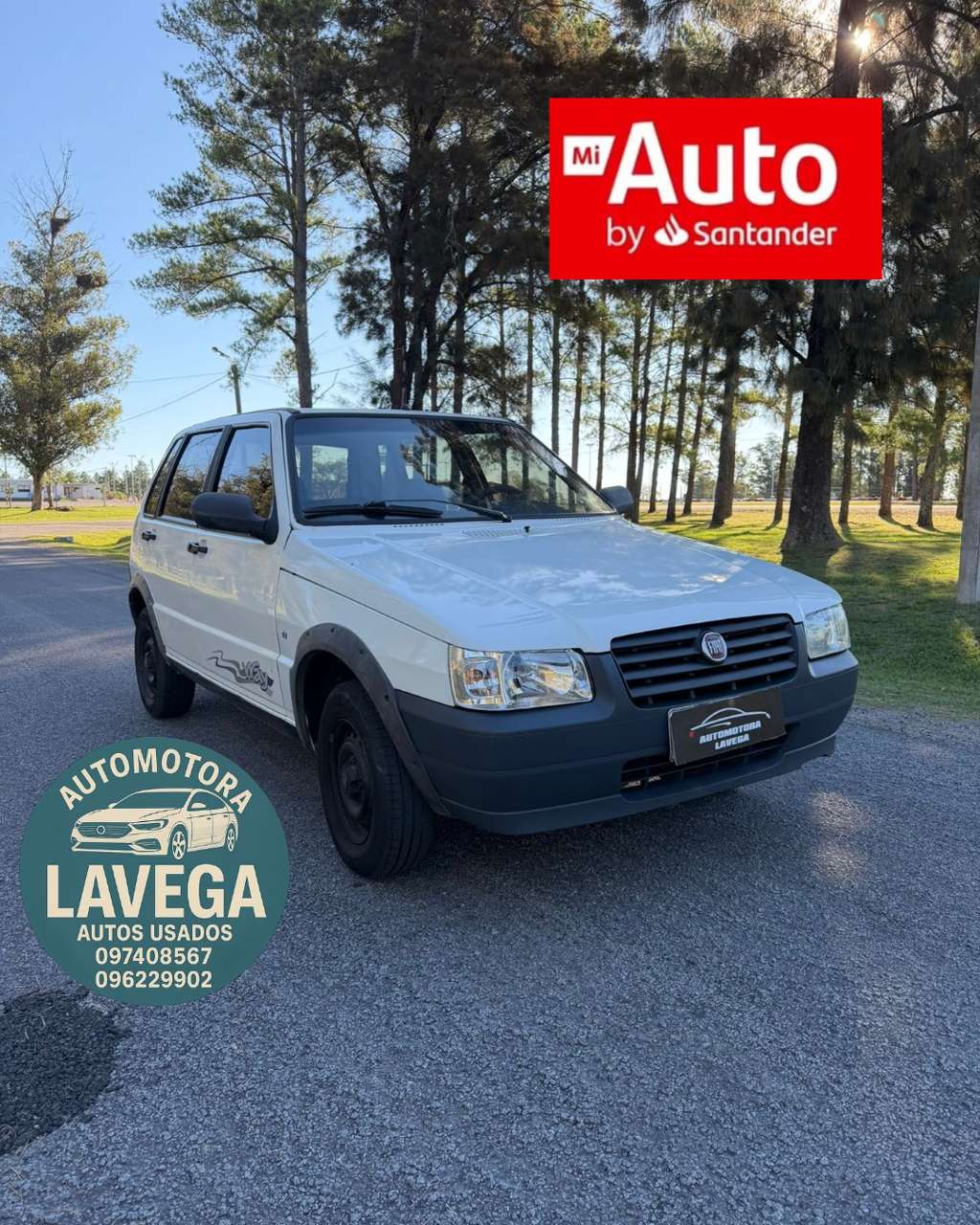 Fiat Uno Way blanco de Automotora Lavega