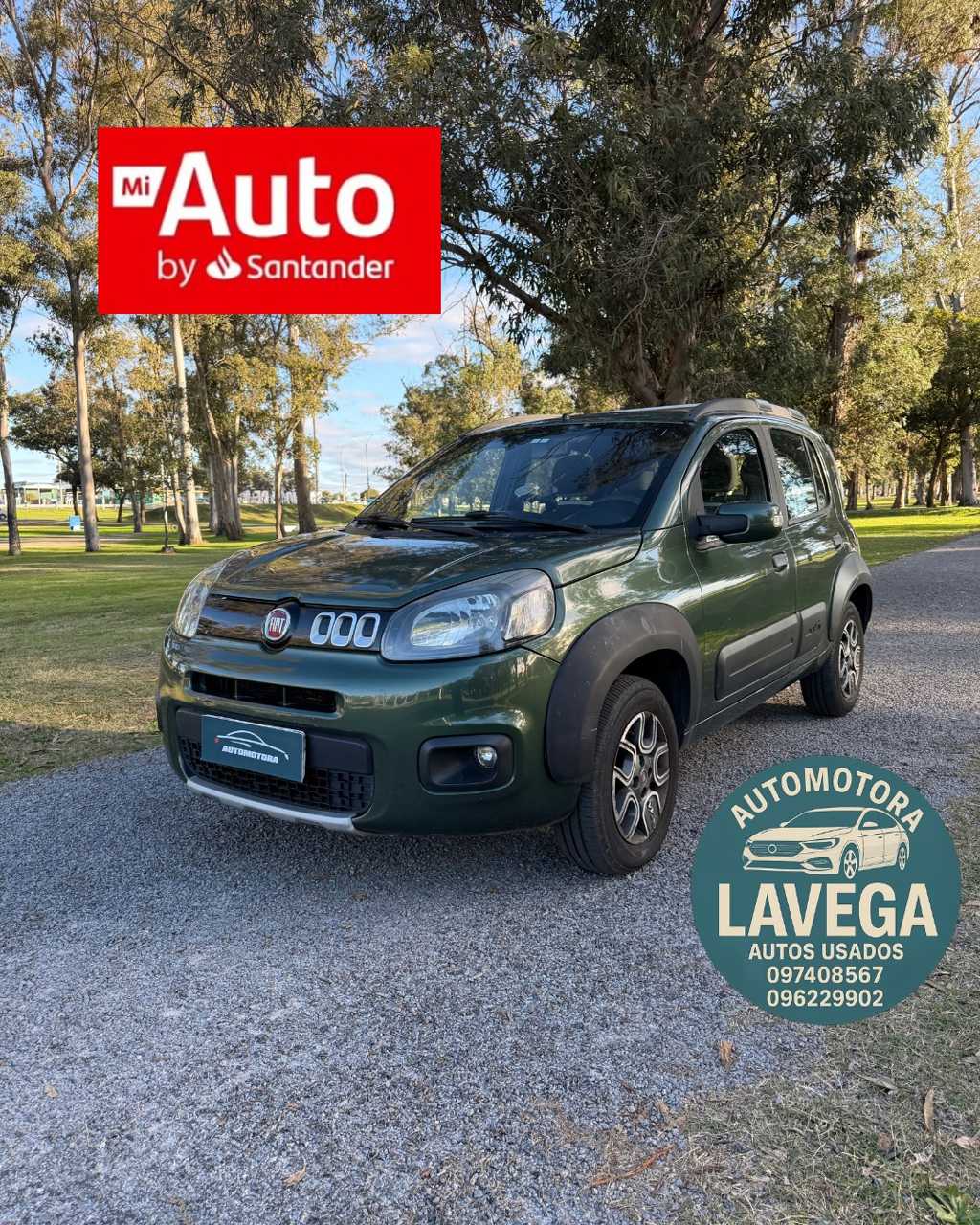Fiat Nuevo Uno Way verde de Automotora Lavega